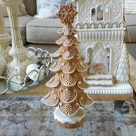 NEW! SUGARY GINGERBREAD TREE DECOR - Picture 1 of 5